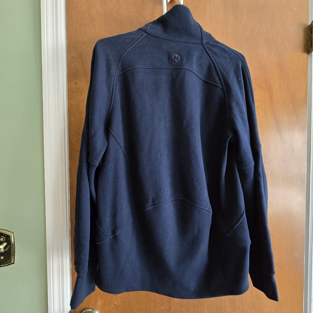 Lululemon Oversized Scuba Fleece Lined 1/4 Zip Canucks Funnel Neck - Picture 3 of 10